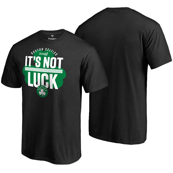 Men's  Boston Celtics Fanatics Branded 2017 NBA Playoffs Participant Drive Black T-shirt